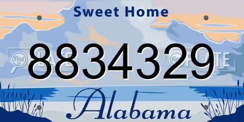 8834329 Alabama License Plate