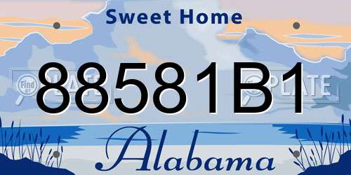 88581B1 Alabama License Plate