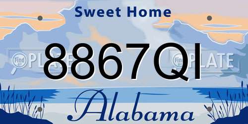 8867QI Alabama License Plate