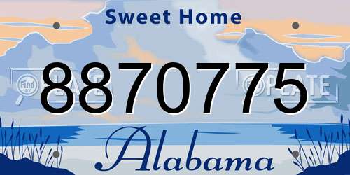 8870775 Alabama License Plate