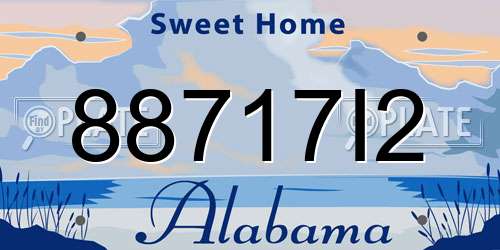 88717I2 Alabama License Plate