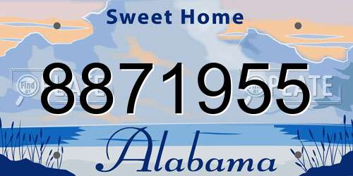 8871955 Alabama License Plate
