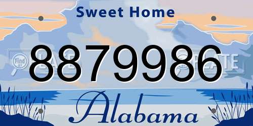 8879986 Alabama License Plate