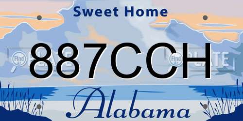 887CCH Alabama License Plate