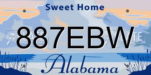 887EBW Alabama License Plate