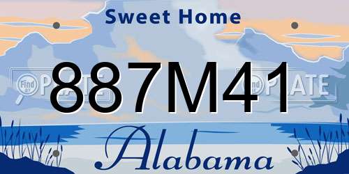 887M41 Alabama License Plate