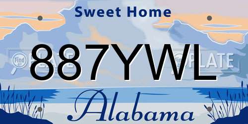 887YWL Alabama License Plate