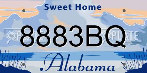 8883BQ Alabama License Plate