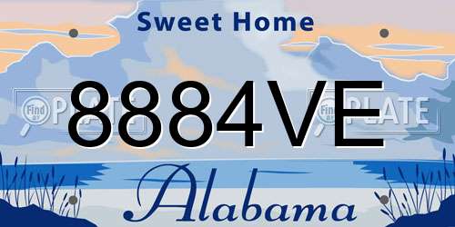 8884VE Alabama License Plate