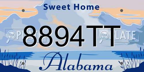8894TT Alabama License Plate