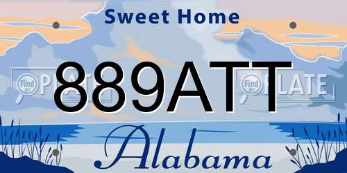 889ATT Alabama License Plate