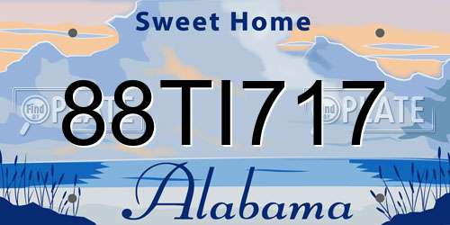 88TI717 Alabama License Plate