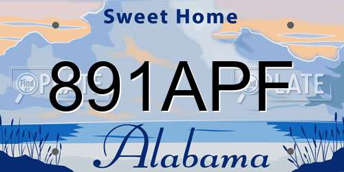 891APF Alabama License Plate