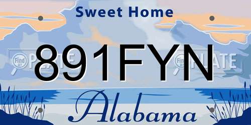 891FYN Alabama License Plate
