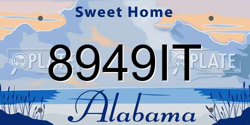 8949IT Alabama License Plate