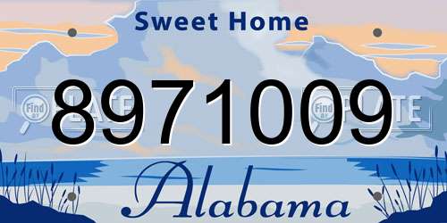 8971009 Alabama License Plate