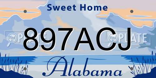 897ACJ Alabama License Plate