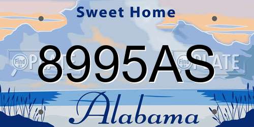 8995AS Alabama License Plate