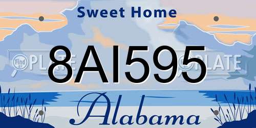 8AI595 Alabama License Plate