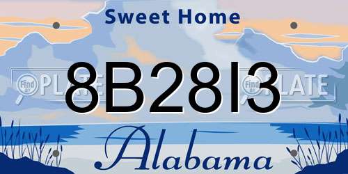 8B28I3 Alabama License Plate