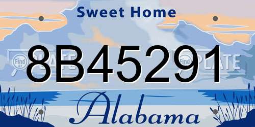 8B45291 Alabama License Plate