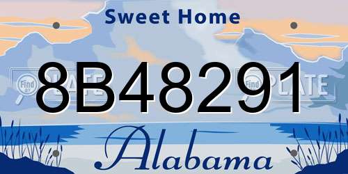 8B48291 Alabama License Plate