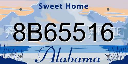 8B65516 Alabama License Plate