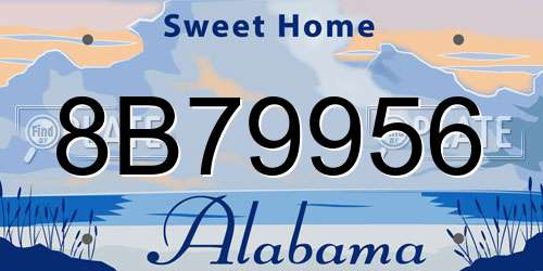 8B79956 Alabama License Plate