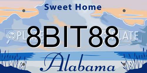 8BIT88 Alabama License Plate