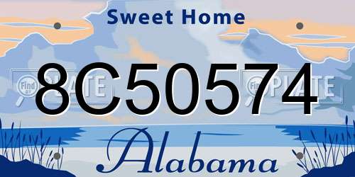 8C50574 Alabama License Plate