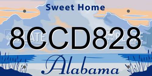 8CCD828 Alabama License Plate