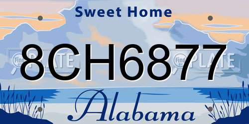 8CH6877 Alabama License Plate