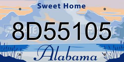 8D55105 Alabama License Plate