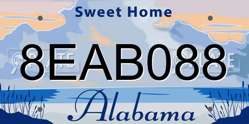 8EAB088 Alabama License Plate