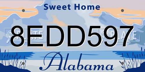8EDD597 Alabama License Plate