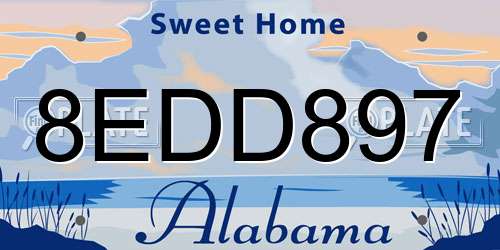 8EDD897 Alabama License Plate