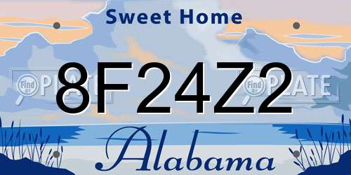 8F24Z2 Alabama License Plate