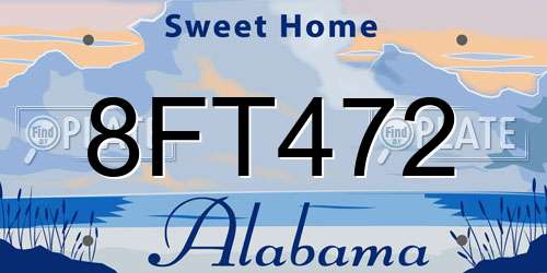 8FT472 Alabama License Plate