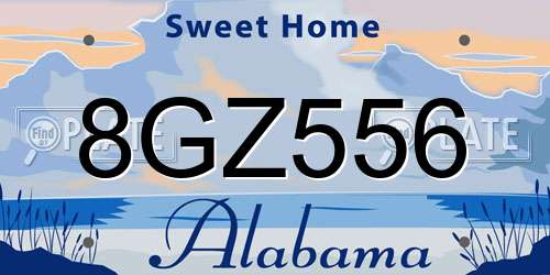8GZ556 Alabama License Plate