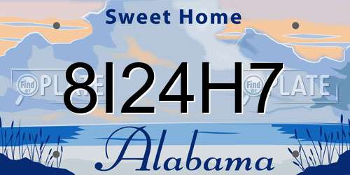 8I24H7 Alabama License Plate