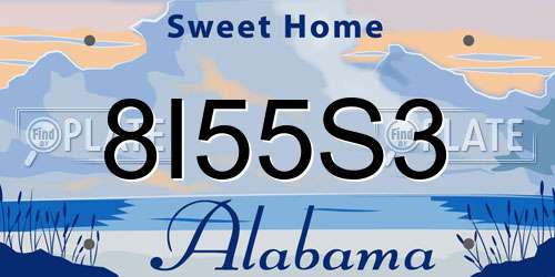 8I55S3 Alabama License Plate