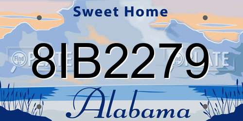 8IB2279 Alabama License Plate