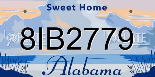 8IB2779 Alabama License Plate
