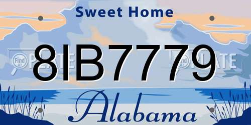 8IB7779 Alabama License Plate