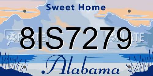 8IS7279 Alabama License Plate