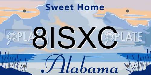 8ISXC Alabama License Plate