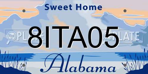 8ITA05 Alabama License Plate