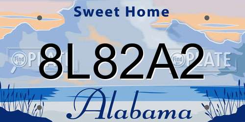 8L82A2 Alabama License Plate