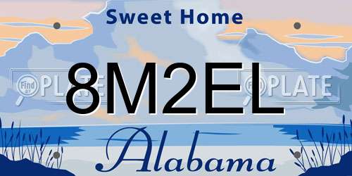 8M2EL Alabama License Plate