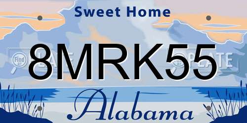 8MRK55 Alabama License Plate